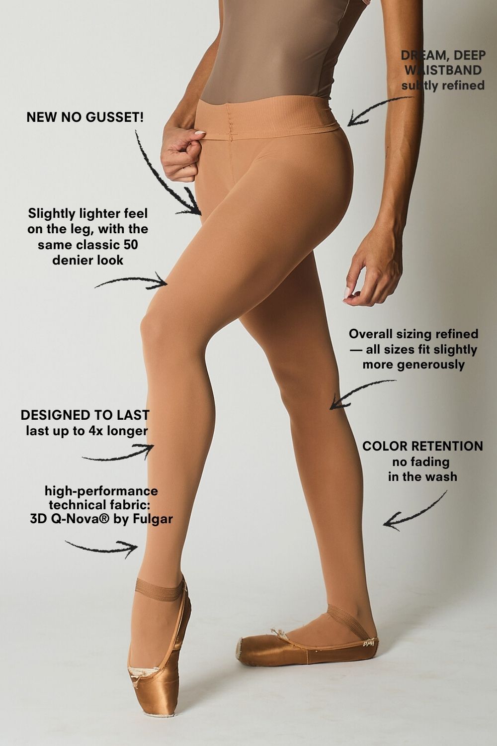 Ballet Tights Convertible - Bronze