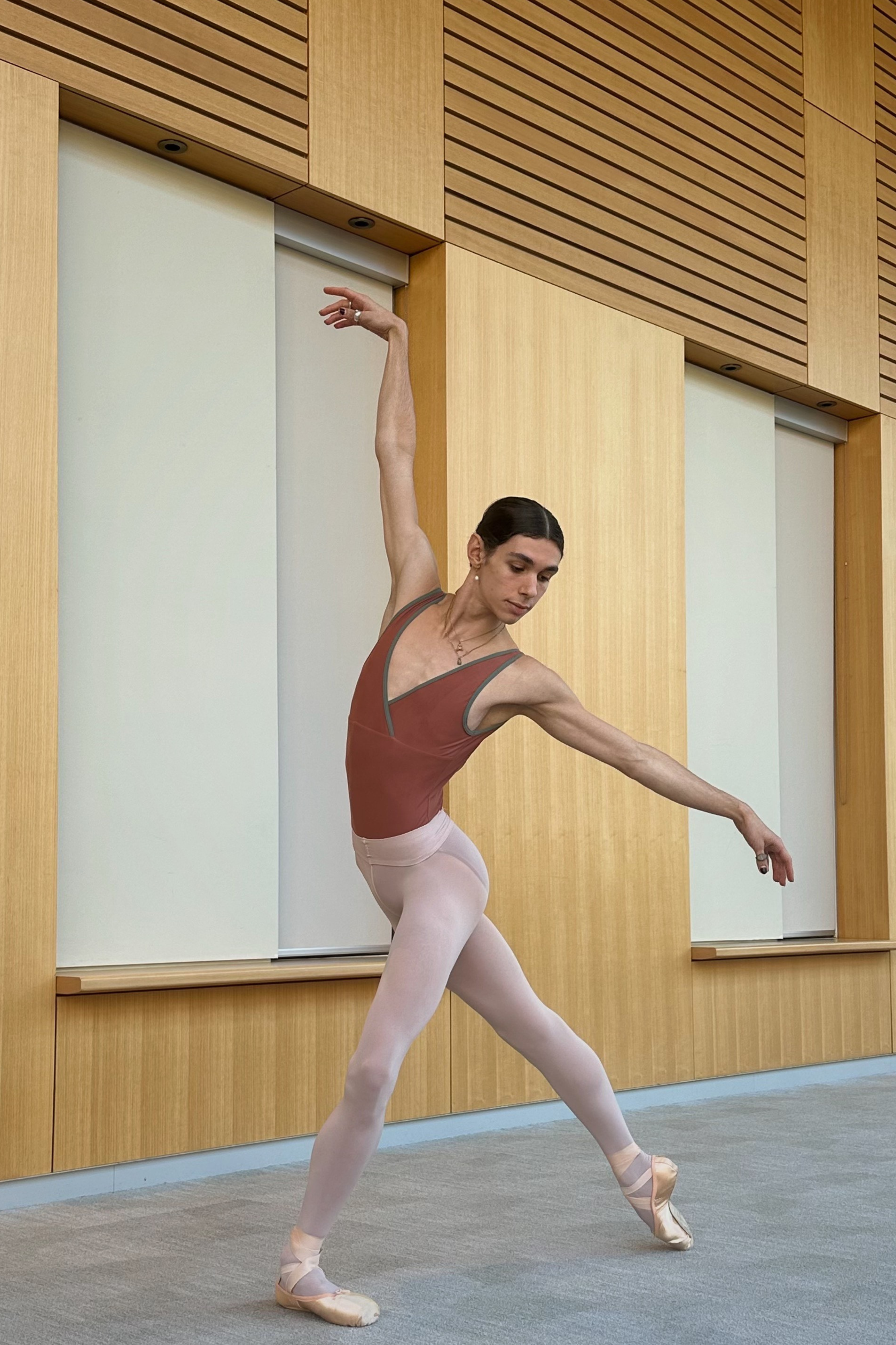 Imperfect Pointes Custom Marseille Leotard with Army Trim