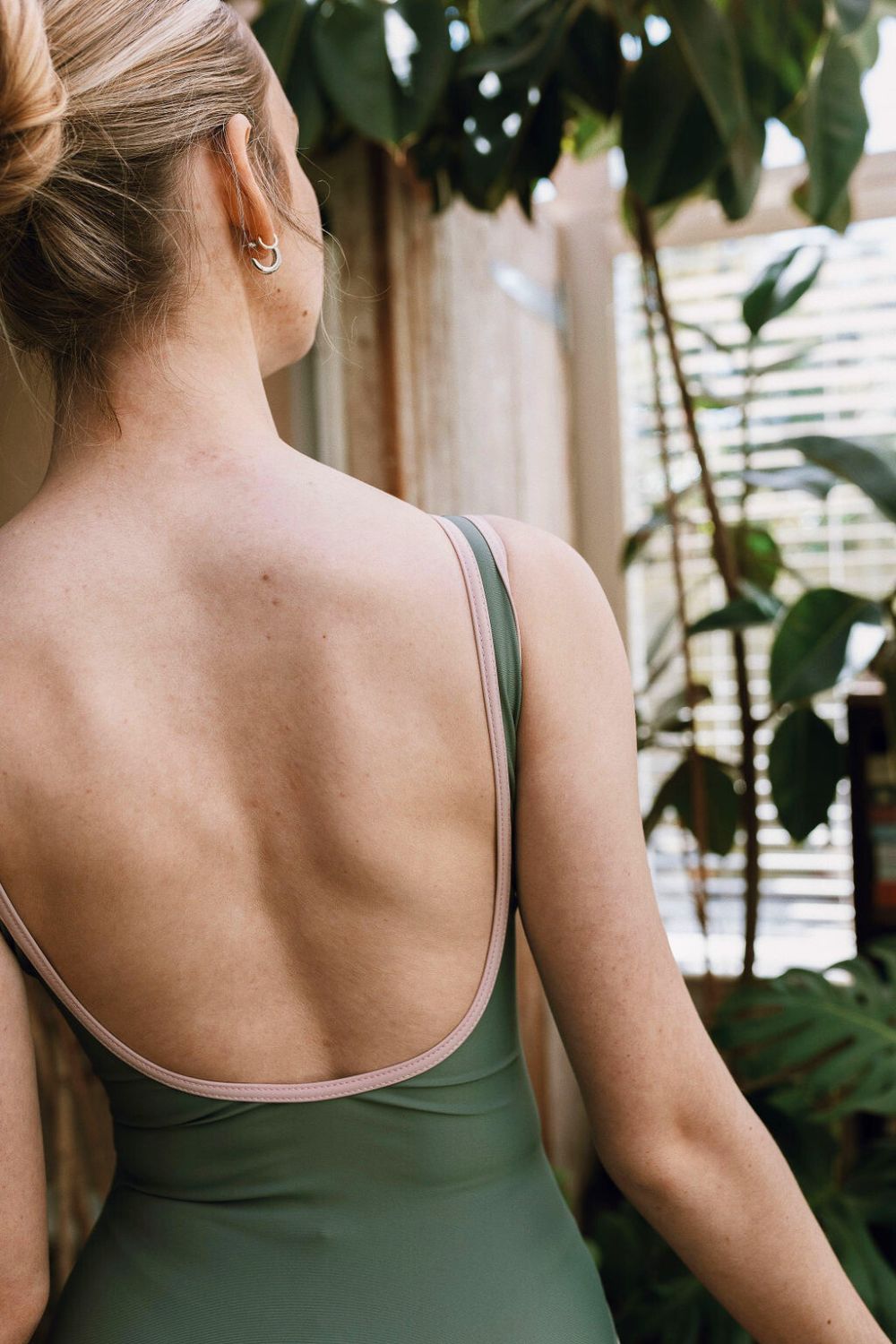 Women's Marseille Wrap Front Leotard - Army Green