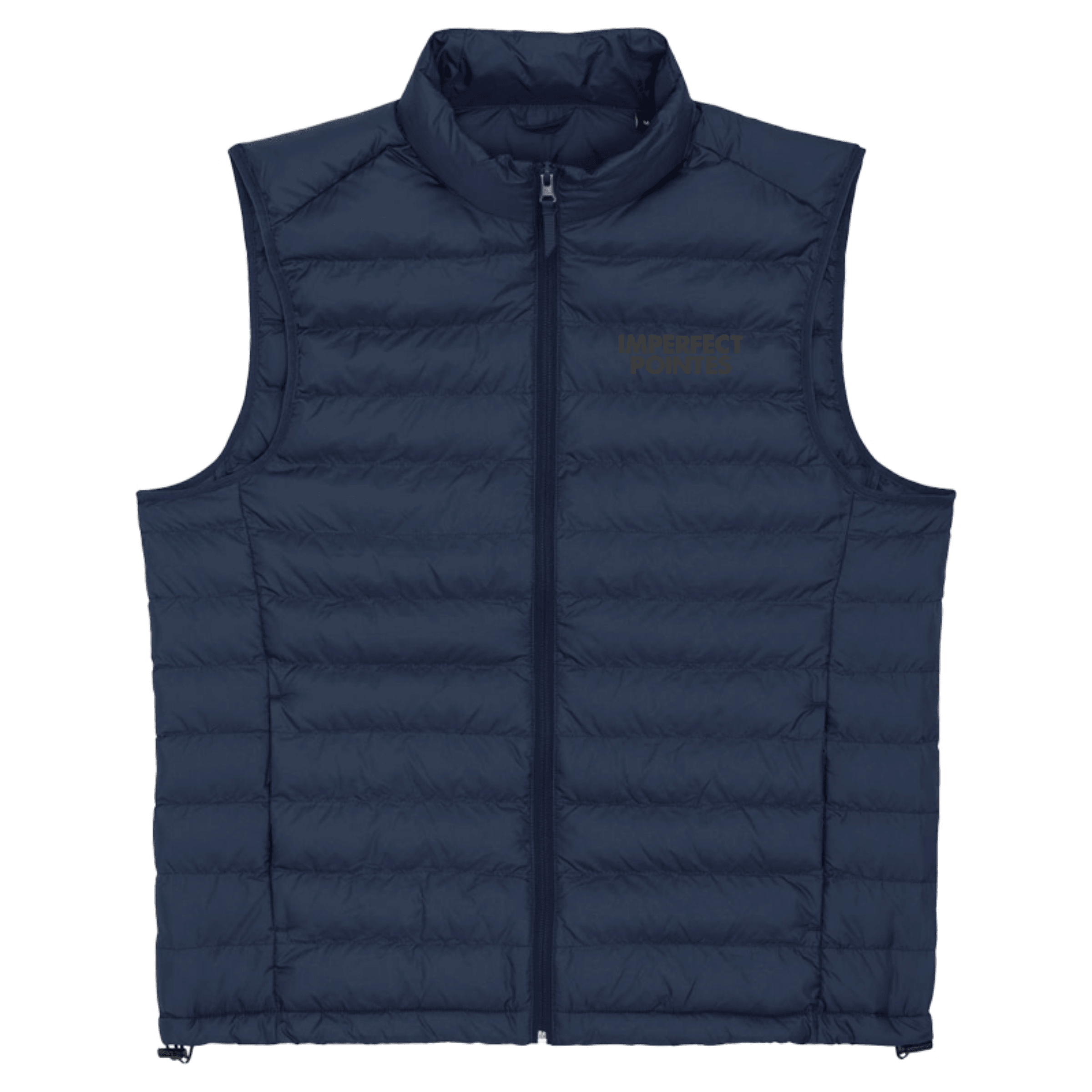 Mens Quilted Bodywarmer Gilet with Embroidered BLACK Logo - Accessories, New, Ready to Ship - Imperfect Pointes
