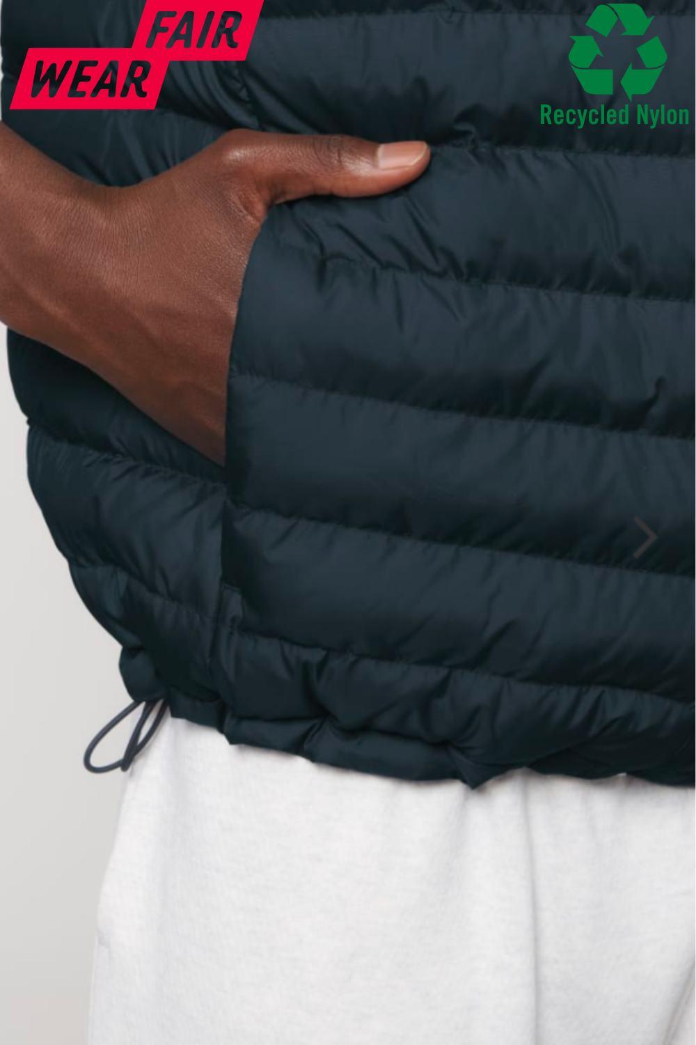 Mens Quilted Bodywarmer Gilet with Embroidered BLACK Logo - Accessories, New, Ready to Ship - Imperfect Pointes