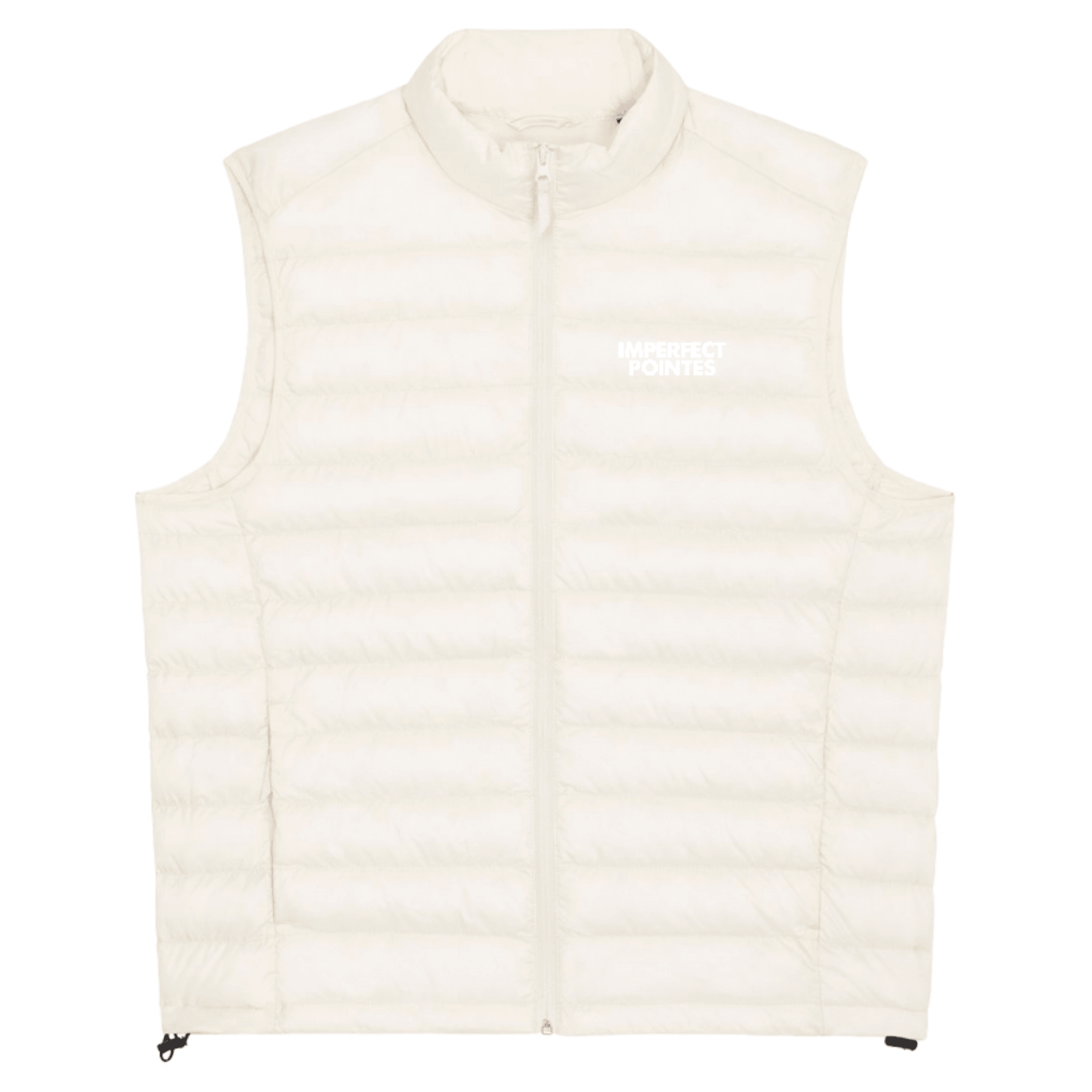 Mens Quilted Bodywarmer Gilet with WHITE embroidered logo - Accessories, New, Ready to Ship - Imperfect Pointes