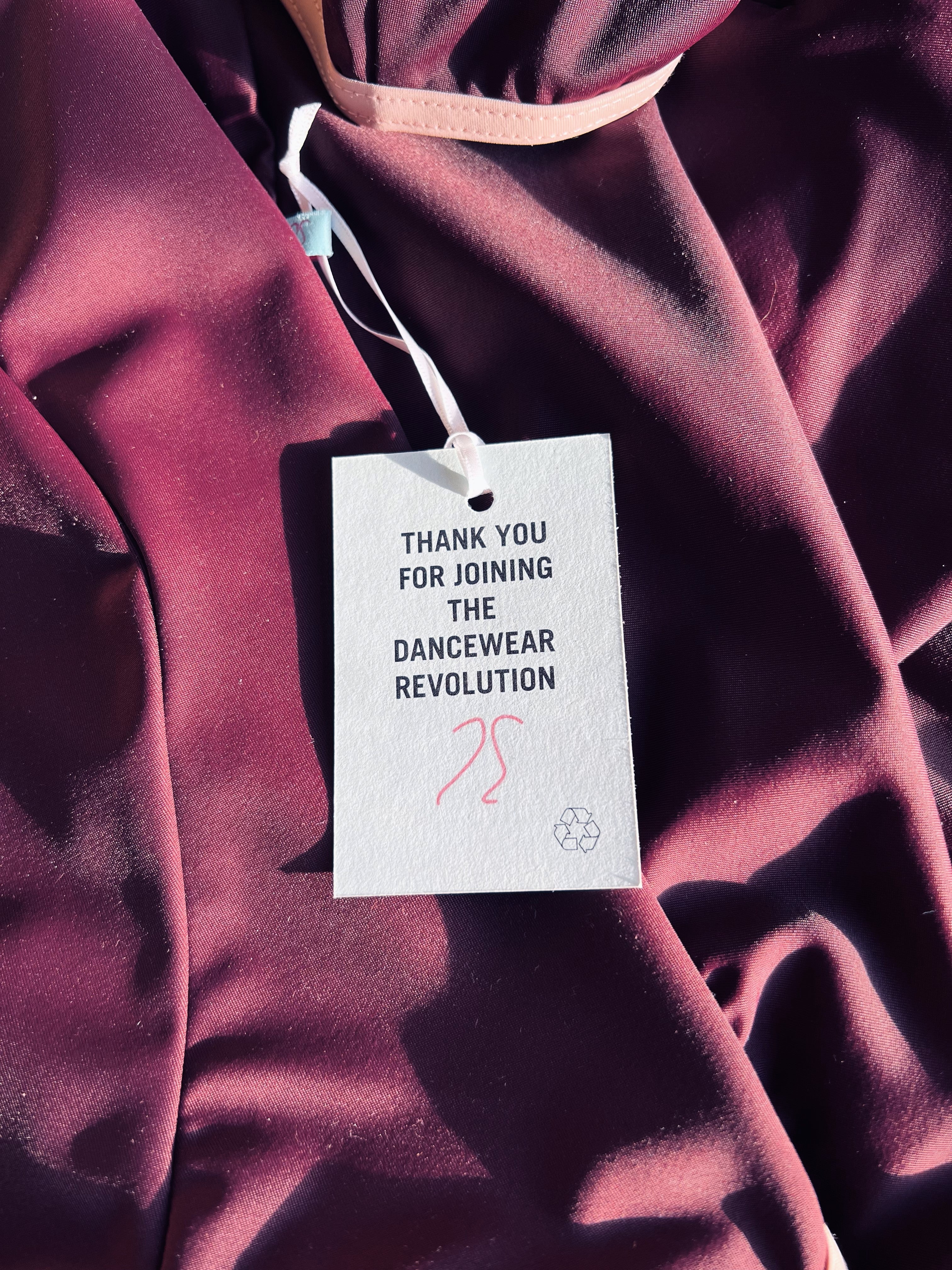 Women's Haina Camisole Leotard - Cherry Noir with oyster straps