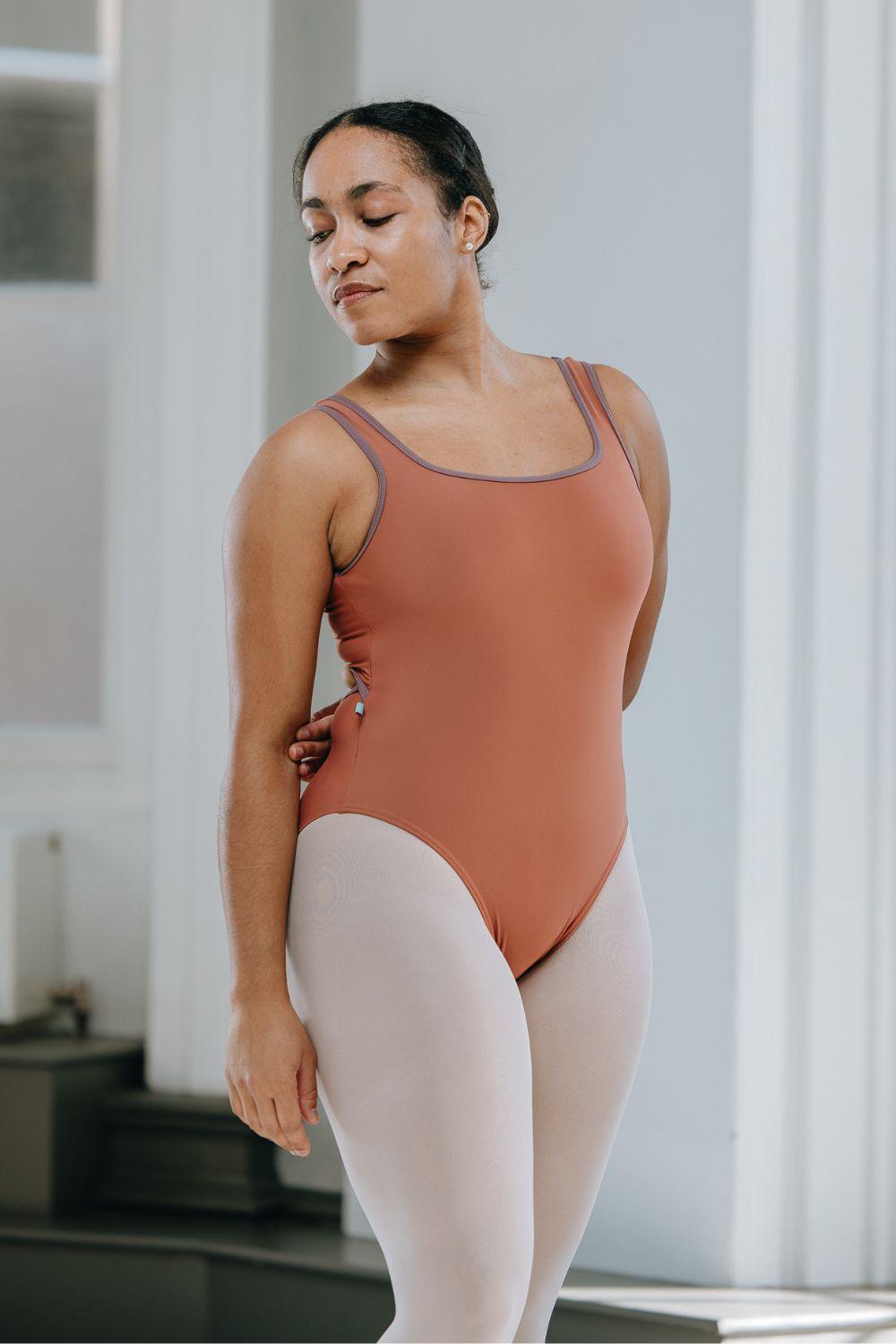 Women's Dance Leotard Seychelle Front View White Tights