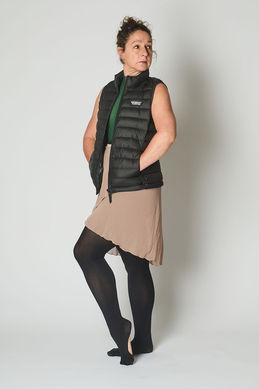 Womens Quilted Bodywarmer Gilet with WHITE Embroidered Logo