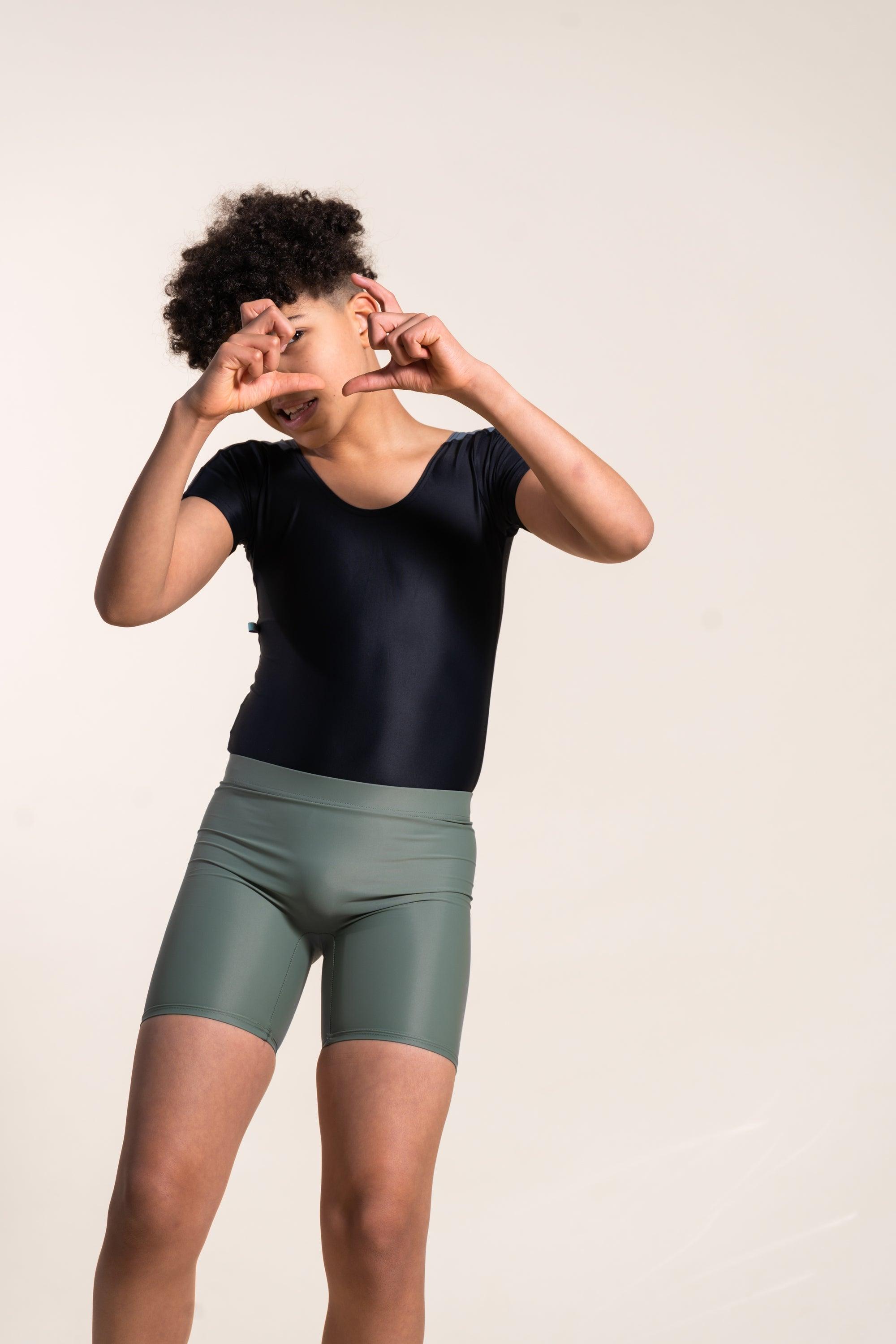 Boys Short Shorts-Army Green-Imperfect Pointes