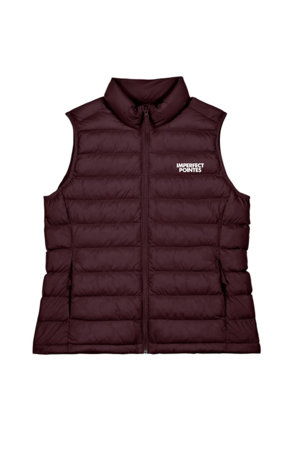 Womens Puffer Bodywarmer Gilet with WHITE Embroidered Logo