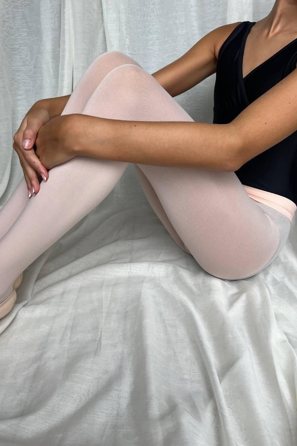 Girls Ballet Tights Convertible - Pink or Skin Toned - Convertible Ballet Tights, girls, Ready to Ship - Imperfect Pointes