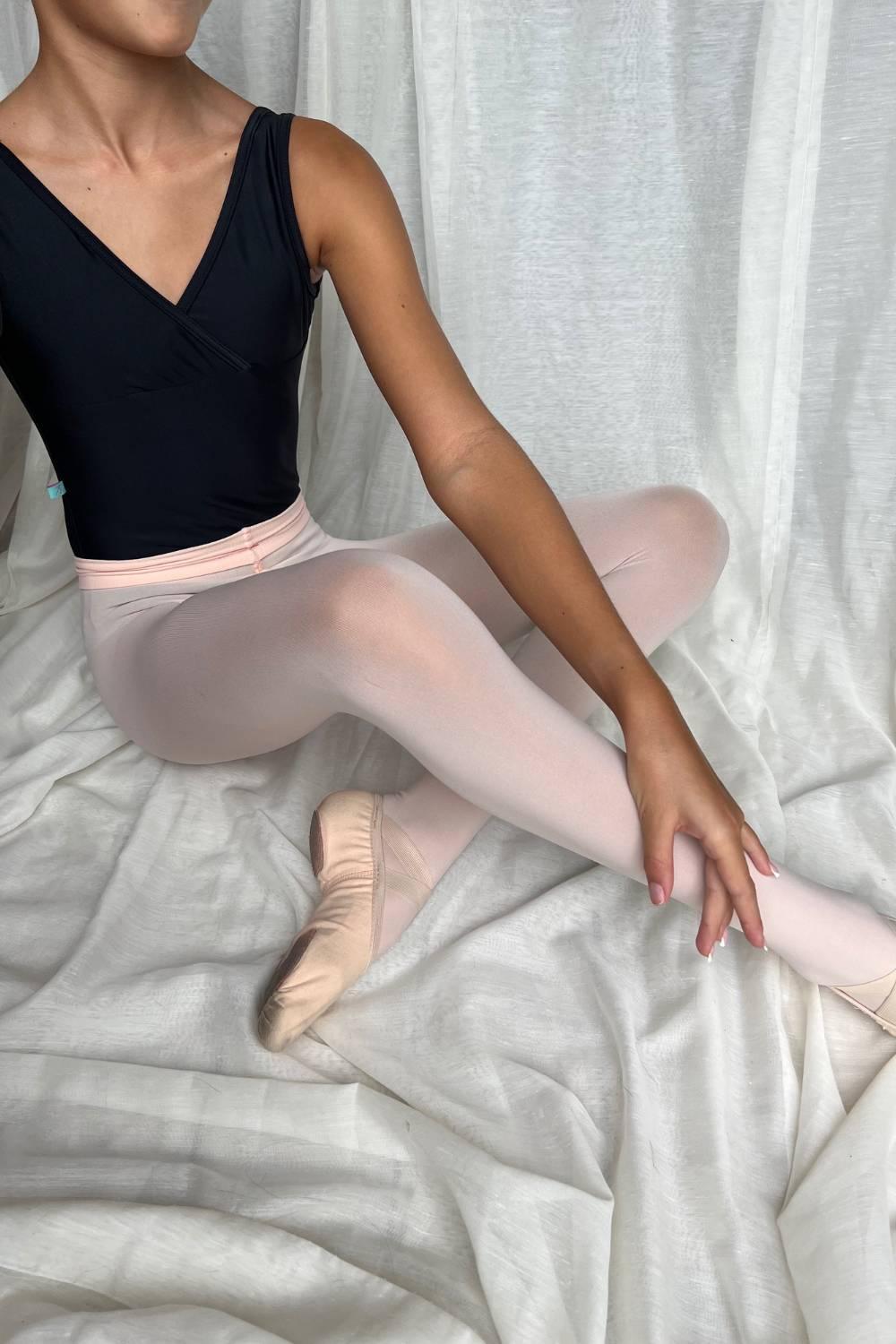 Girls Ballet Tights Convertible - Pink or Skin Toned TWO PACK - Convertible Ballet Tights, girls, Ready to Ship - Imperfect Pointes