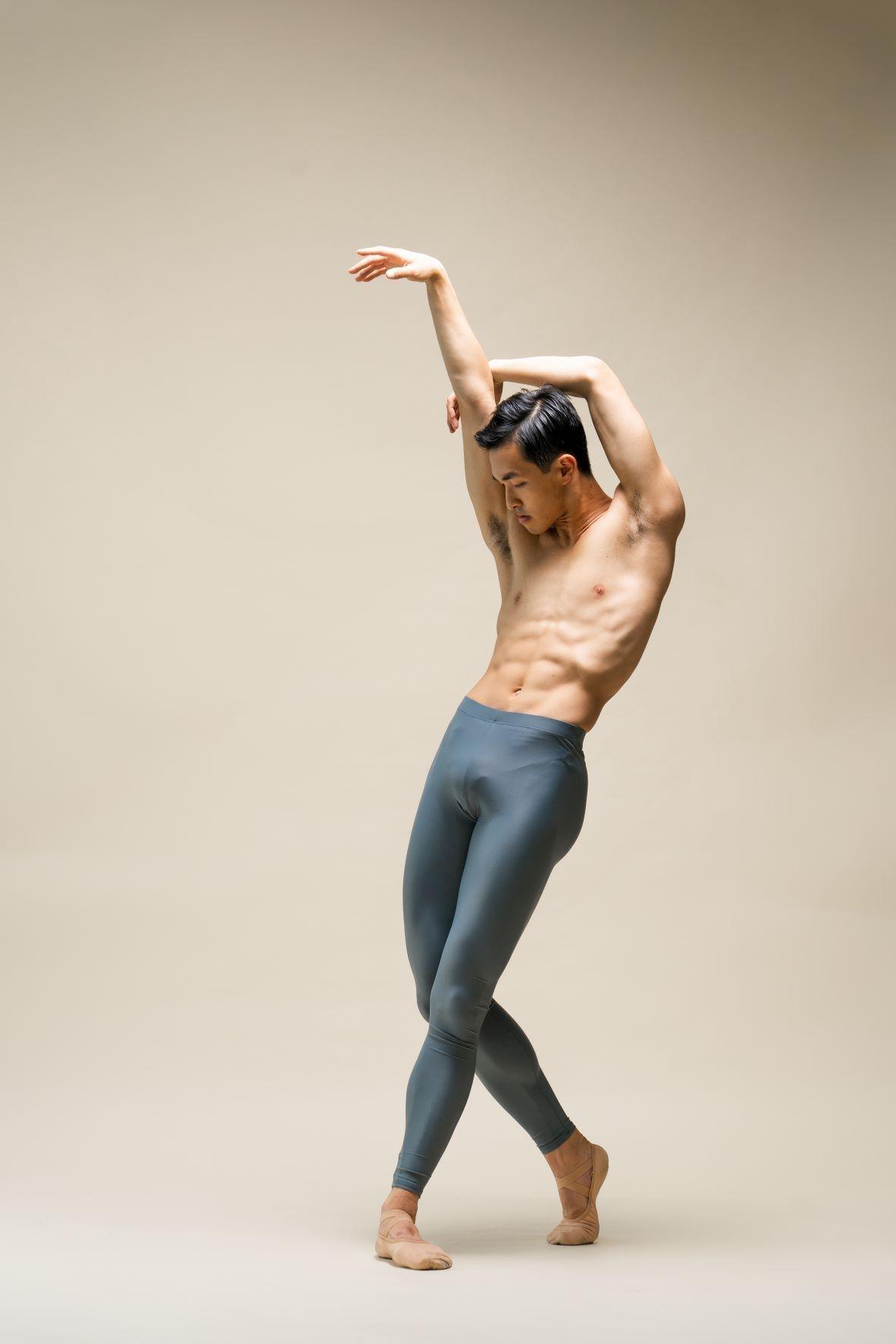 Men's Dance Tights -Grey-Men's Sustainable Ballet Tights-Imperfect Pointes- Po Delta