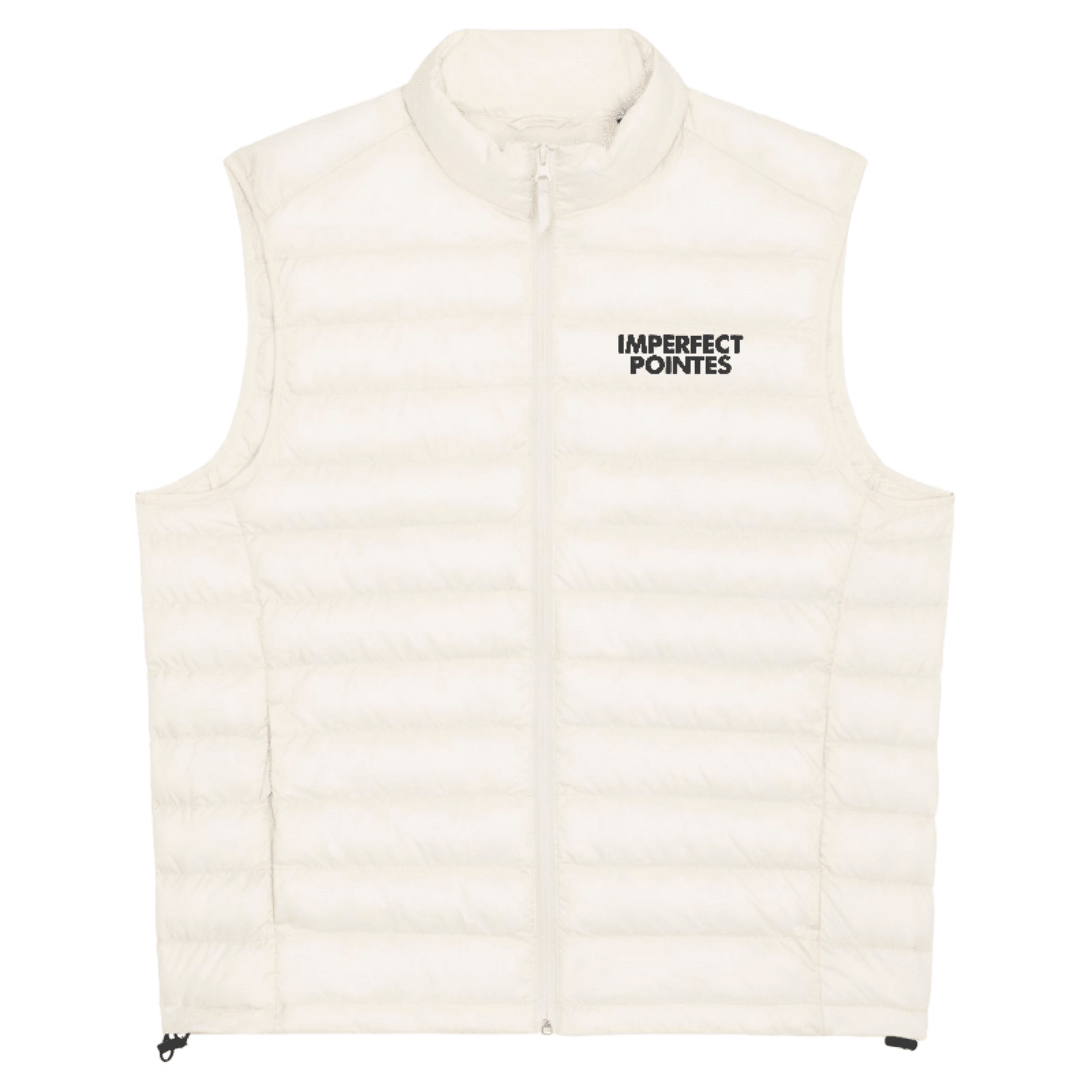 Mens Quilted Bodywarmer Gilet with Embroidered BLACK Logo - Accessories, New, Ready to Ship - Imperfect Pointes