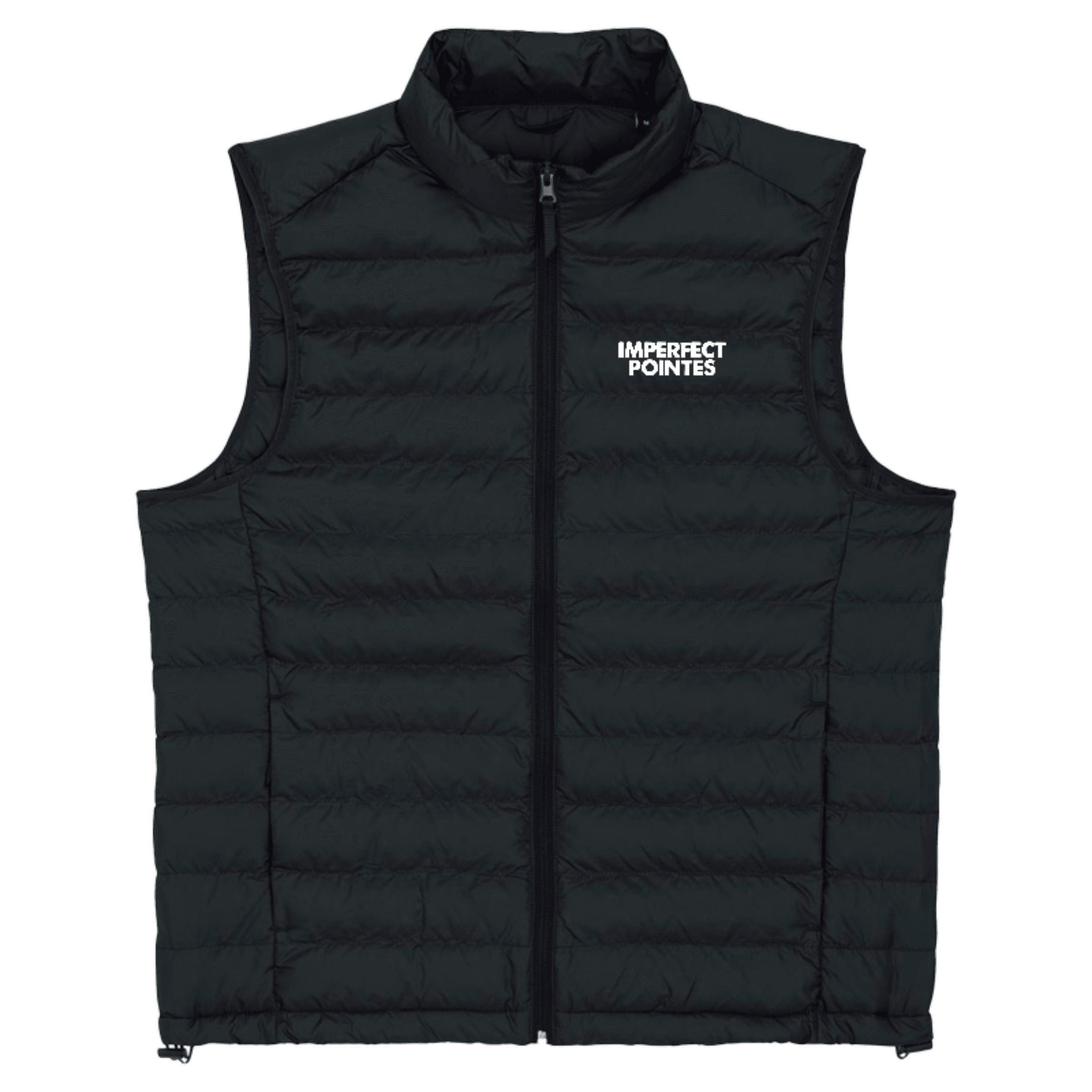 Mens Quilted Bodywarmer Gilet with WHITE embroidered logo - Accessories, New, Ready to Ship - Imperfect Pointes