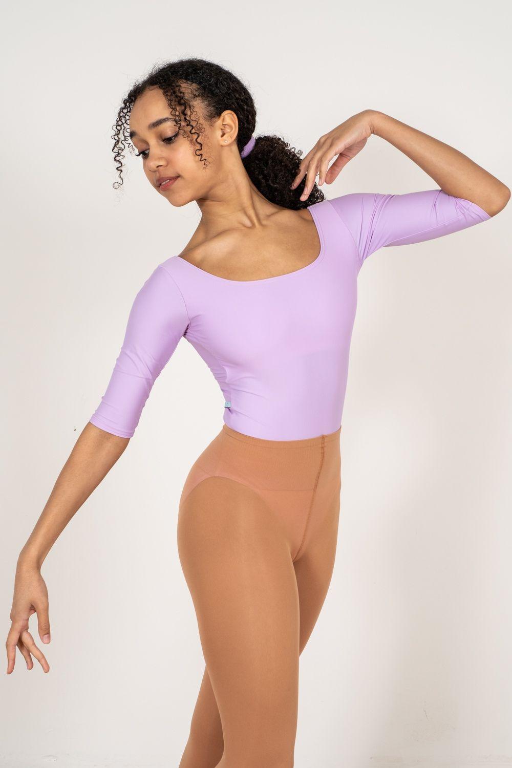 Women's Barcelona Half Sleeve Leotard - Lavender - Long Sleeve, Ready to Ship - Imperfect Pointes