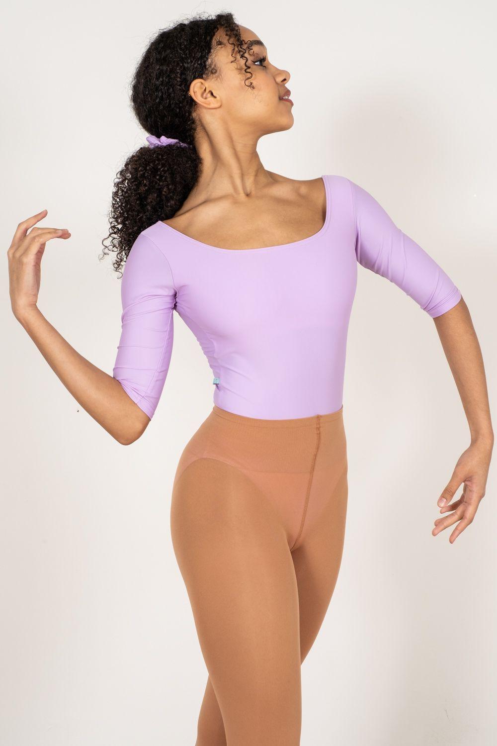 Women's Barcelona Half Sleeve Leotard - Lavender - Long Sleeve, Ready to Ship - Imperfect Pointes