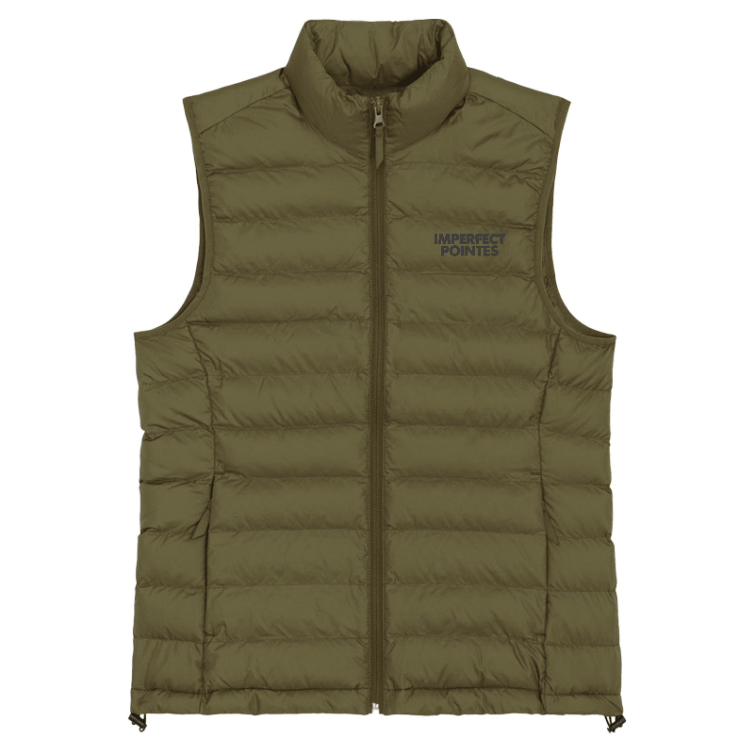 Womens Quilted Bodywarmer Gilet with Embroidered BLACK Logo - Accessories, New, Ready to Ship - Imperfect Pointes