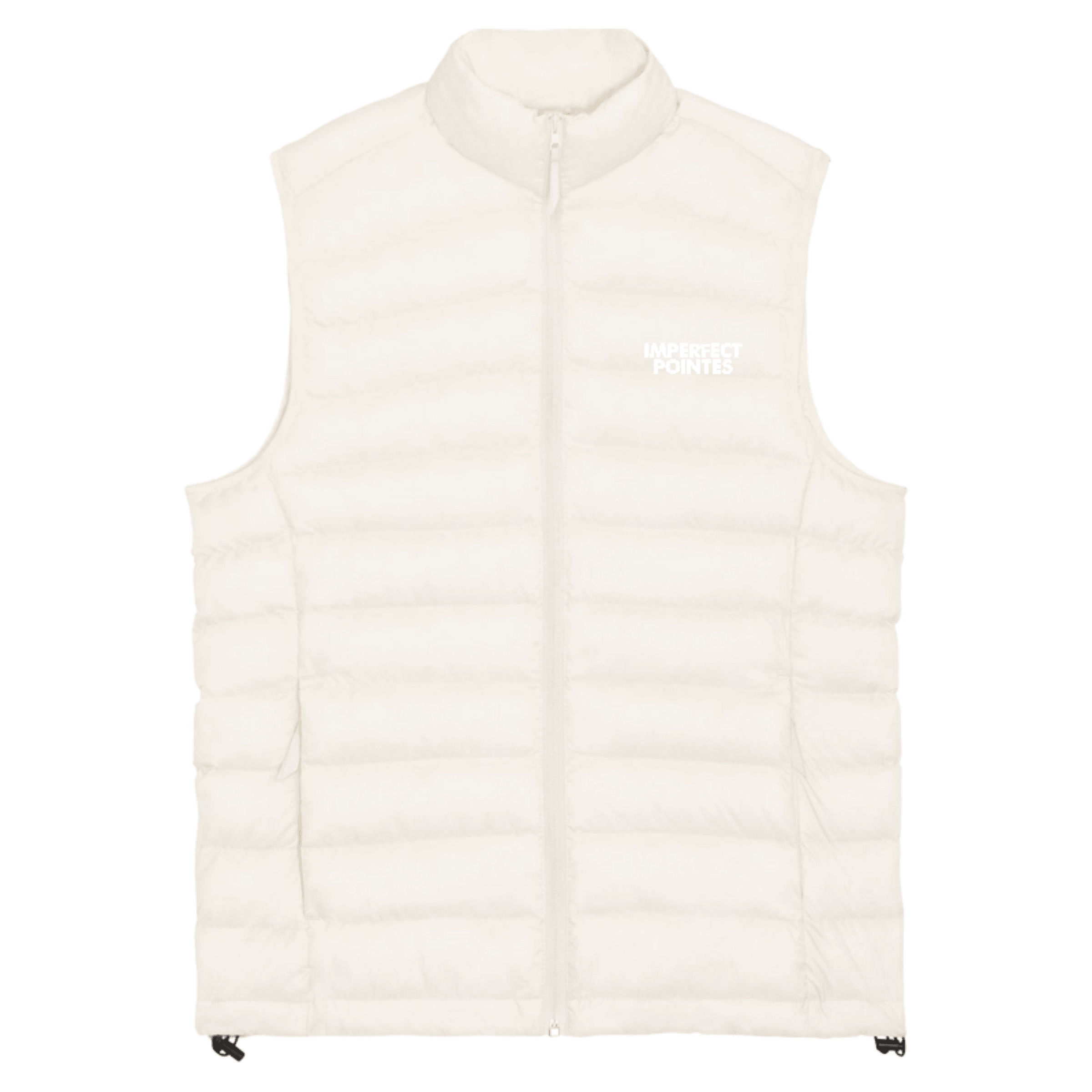Womens Quilted Bodywarmer Gilet with WHITE Embroidered Logo - Accessories, New, Ready to Ship - Imperfect Pointes